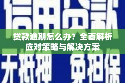 顺城贷款逾期怎么办？全面解析应对策略与解决方案