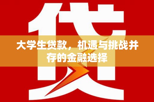 顺城大学生贷款，机遇与挑战并存的金融选择
