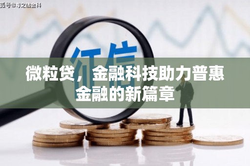 顺城微粒贷，金融科技助力普惠金融的新篇章