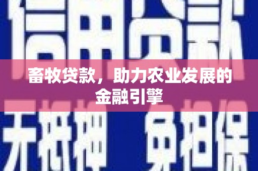 顺城畜牧贷款，助力农业发展的金融引擎
