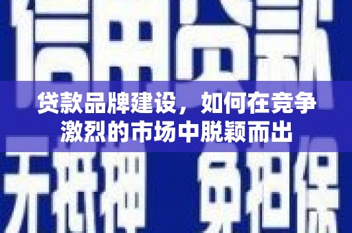 顺城贷款品牌建设，如何在竞争激烈的市场中脱颖而出