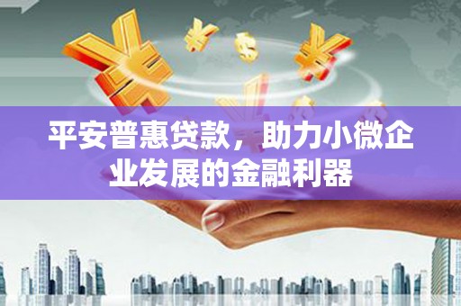 顺城平安普惠贷款，助力小微企业发展的金融利器