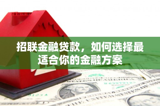 顺城招联金融贷款，如何选择最适合你的金融方案