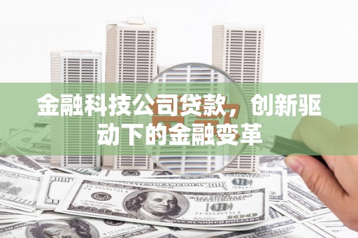 顺城金融科技公司贷款，创新驱动下的金融变革