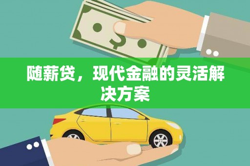 顺城随薪贷，现代金融的灵活解决方案