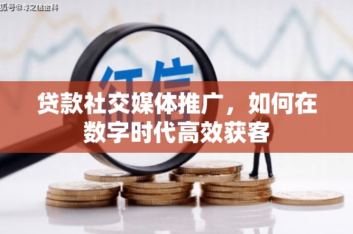 顺城贷款社交媒体推广，如何在数字时代高效获客