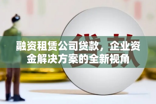 顺城融资租赁公司贷款，企业资金解决方案的全新视角