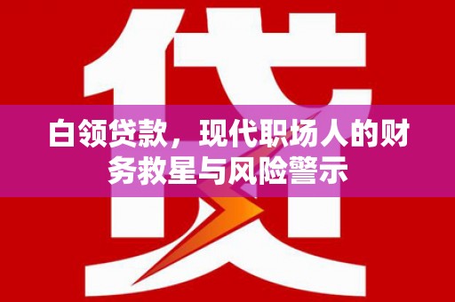 顺城白领贷款，现代职场人的财务救星与风险警示