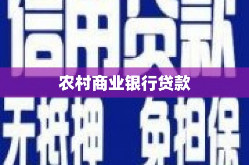 顺城农村商业银行贷款