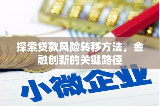 顺城探索贷款风险转移方法，金融创新的关键路径