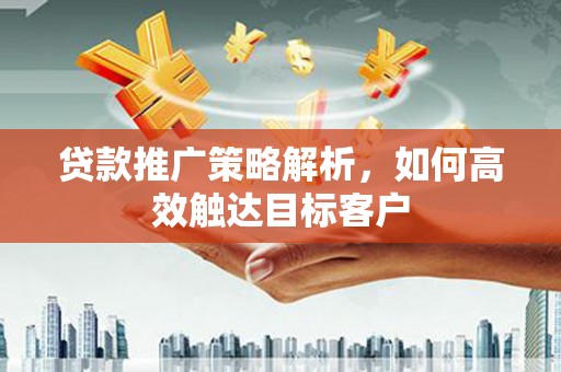 顺城贷款推广策略解析，如何高效触达目标客户