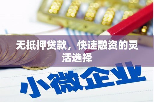 顺城无抵押贷款，快速融资的灵活选择