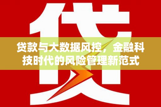 顺城贷款与大数据风控，金融科技时代的风险管理新范式