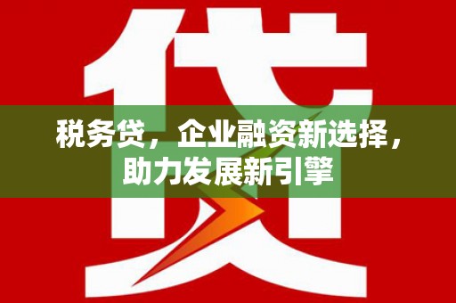顺城税务贷，企业融资新选择，助力发展新引擎