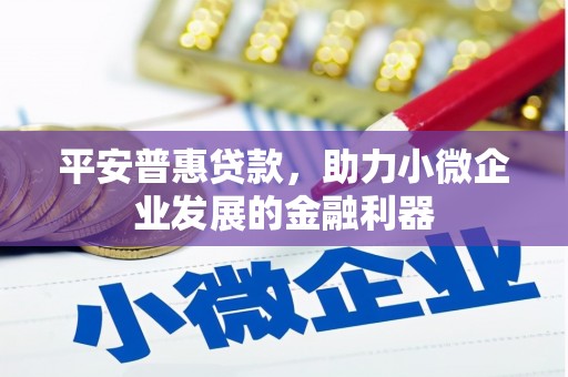 顺城平安普惠贷款，助力小微企业发展的金融利器