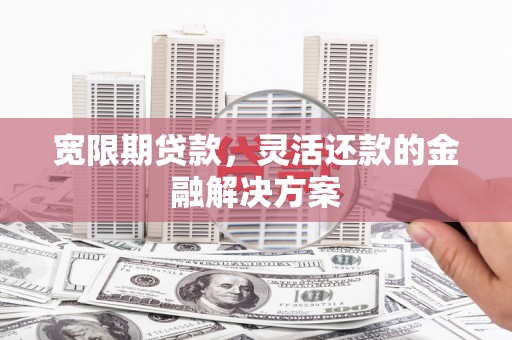 顺城宽限期贷款，灵活还款的金融解决方案