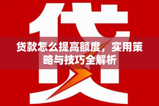 顺城贷款怎么提高额度，实用策略与技巧全解析