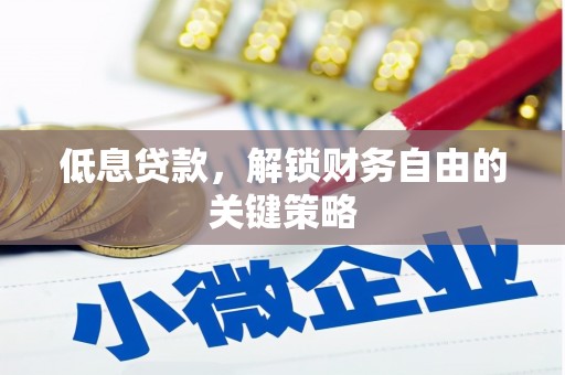 顺城低息贷款，解锁财务自由的关键策略