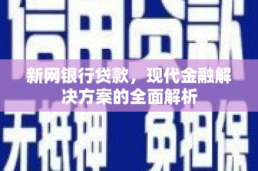顺城新网银行贷款，现代金融解决方案的全面解析