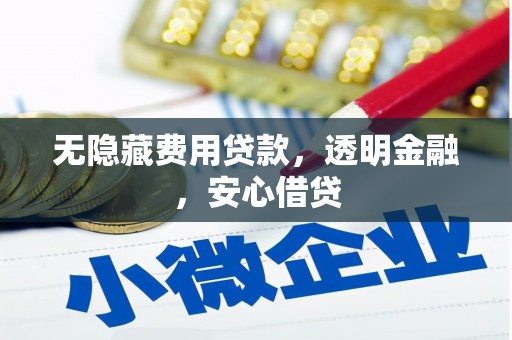 顺城无隐藏费用贷款，透明金融，安心借贷