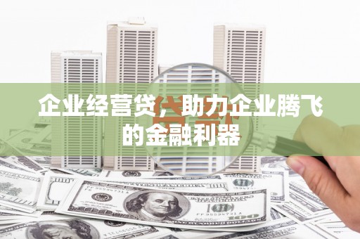 顺城企业经营贷，助力企业腾飞的金融利器