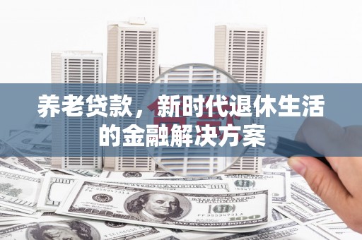 顺城养老贷款，新时代退休生活的金融解决方案