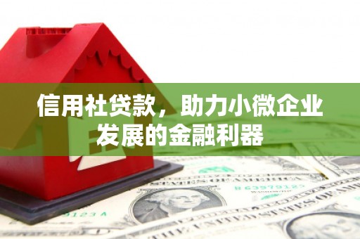 顺城信用社贷款，助力小微企业发展的金融利器