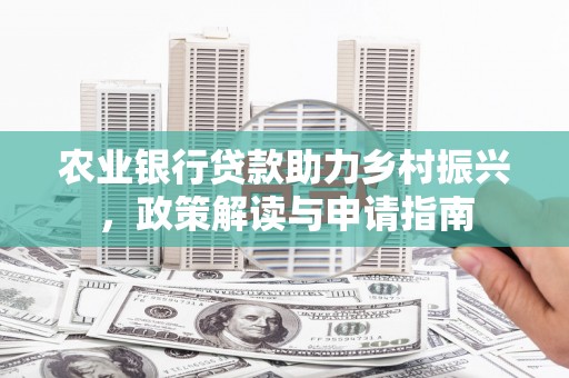 顺城农业银行贷款助力乡村振兴，政策解读与申请指南