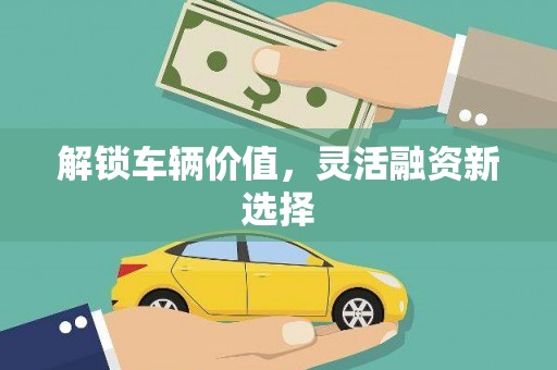 顺城解锁车辆价值，灵活融资新选择