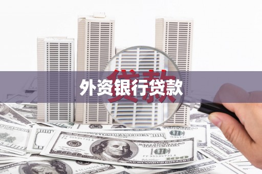 顺城外资银行贷款