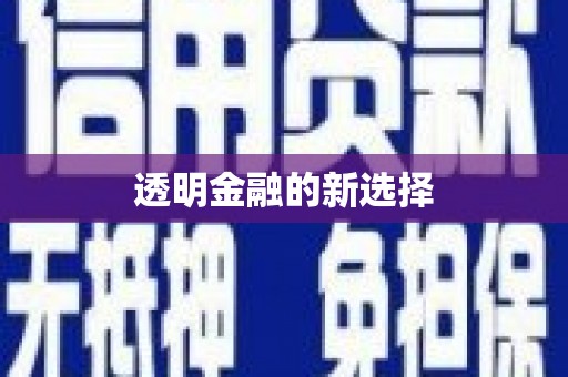 顺城透明金融的新选择