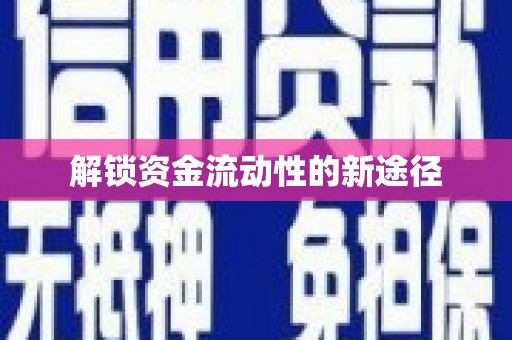 顺城解锁资金流动性的新途径